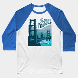 San Francisco in Blue Baseball T-Shirt